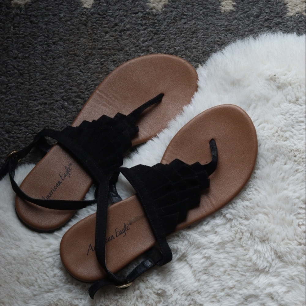 American Eagle Outfitters Women's Black Sandals